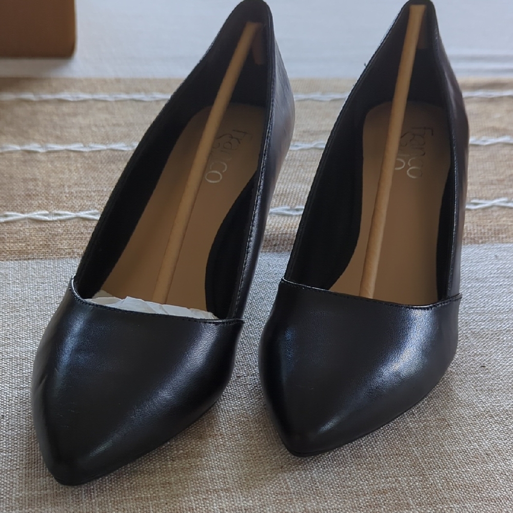 Franco Sarto Frankie Black Wedge Pumps